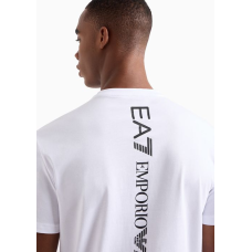 EA7 Emporio Armani Logo Series Cotton Crew Tee Black/White