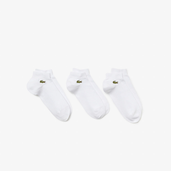 Lacoste SPORT Low-Cut Socks Three-Pack - White