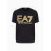 EA7 Emporio Armani Logo Series Stretch Cotton S/S Tee Black/Gold