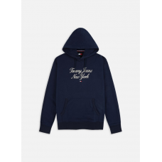 Tommy Jeans Relaxed Luxe Serif Hoodie Dark Knight Navy