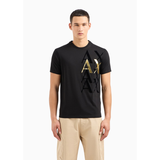 Armani Exchange Metal Print Tee Black