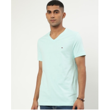 Tommy Hilfiger Essential Cotton V-Neck T-Shirt Minty Essence