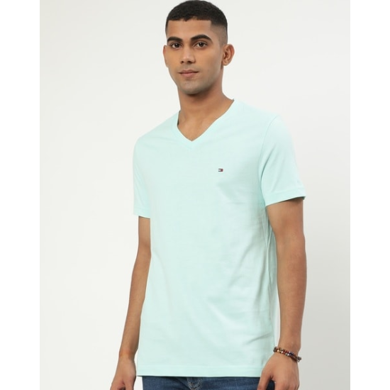 Tommy Hilfiger Essential Cotton V-Neck T-Shirt Minty Essence