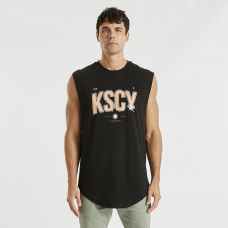 Kiss Chacey Missing Dual Curved Muscle Tee Jet Black