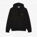 Lacoste Men's Kangaroo Pocket Organic Cotton Hooded Sweatshirt Black