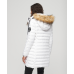 Superdry Fuji Hooded Mid Length Puffer Coat White
