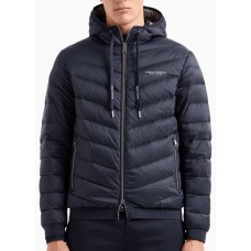 Armani Exchange Milano New York Hooded Puffer Jacket Navy