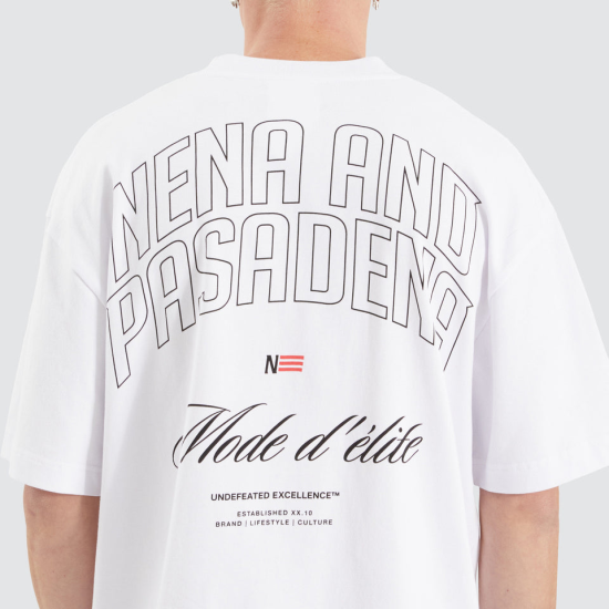 Nena and Pasadena Mode Heavy Street Tee Optical White