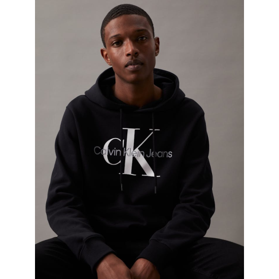 Calvin Klein Core Monogram Logo Hood Black