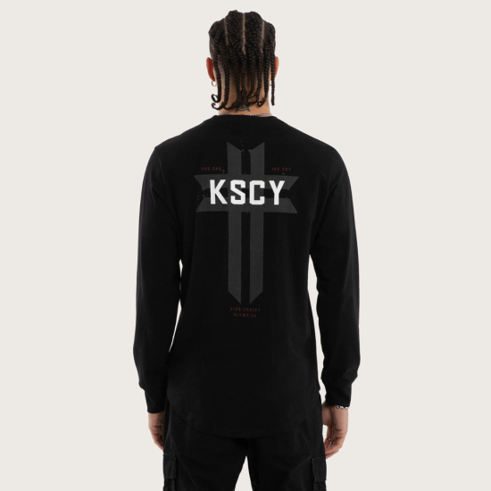 Kiss Chacey Mortal Cape Back L/S Tee Jet Black