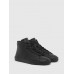 Diesel S-Mydori MC High-Top Sneakers in Leather Black