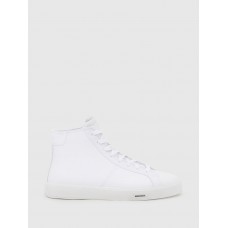Diesel S-Mydori MC High-Top Sneakers in Leather White