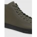 Diesel S-Mydori MC High-Top Sneakers in Leather Military Green