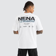 Nena and Pasadena Demand Box Fit Tee White