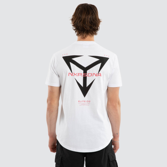 Nena and Pasadena Finest Dual Curved Tee White Nena and Pasadena Finest Dual Curved Tee White