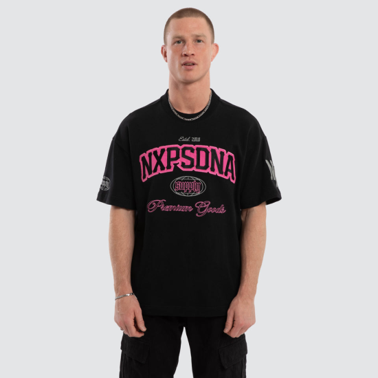 Nena and Pasadena Focus Loopback Raptor Tee Anthracite Black