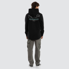 Nena and Pasadena Peak Dual Curved Hoodie Jet Black