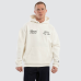 Nena and Pasadena Etiquette Box Fit Hoodie Natural White