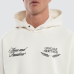 Nena and Pasadena Etiquette Box Fit Hoodie Natural White