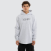 Nena and Pasadena Podium Dual Curved Hoodie Grey Marle