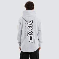 Nena and Pasadena Podium Dual Curved Hoodie Grey Marle
