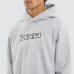 Nena and Pasadena Podium Dual Curved Hoodie Grey Marle