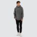 Nena and Pasadena Public Dual Curved Hoodie Charcoal/Asphalt