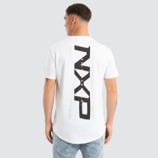 Nena and Pasadena Deliberate Dual Curved Tee White