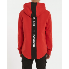 Nena and Pasadena Nuclear Hooded Dual Curved Sweater Poppy Red