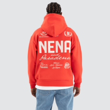 Nena and Pasadena United Relaxed Hoodie Poppy Red
