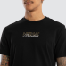 Nena and Pasadena Veered Dual Curved Tee Jet Black