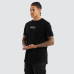 Nena and Pasadena Veered Dual Curved Tee Jet Black