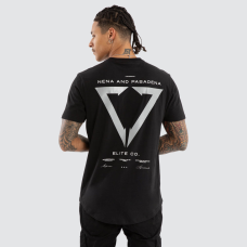Nena and Pasadena Wave Dual Curved Tee Jet Black