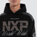 Nena and Pasadena Wordly Relaxed Hoodie Jet Black