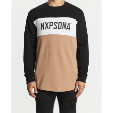 Nena and Pasadena Outgrown Dual Curved Sweater Jet Black