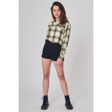 Abrand A High Relaxed Short Overdyed Black