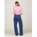 Tommy Jeans Crop Script Sweater Pink Crush Heather