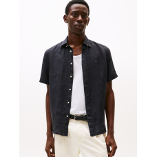 Tommy Hilfiger Pigment Dyed Linen R/F S/S Shirt Black