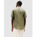 Tommy Hilfiger Pigment Dyed Linen R/F S/S Shirt Battle Green