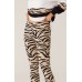 Cartel & Willow Pixie Yoga Pants Taupe Zebra