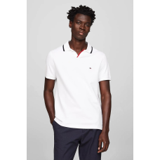 Tommy Hilfiger RWB Tipped V Collar Reg Polo White