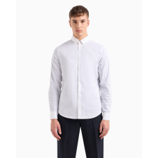 Armani Exchange Slim Stretch Poplin Shirt White