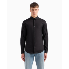 Armani Exchange Slim Stretch Poplin Shirt Black