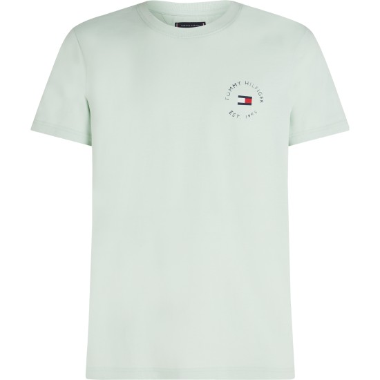 Tommy Hilfiger Roundle Logo Chest Tee Minty Essence