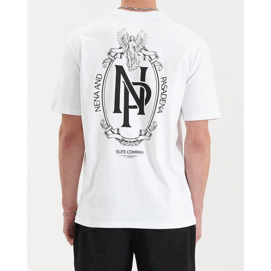 Nena and Pasadena Public Realm Heavy Box Fit Tee Optical White