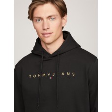 Tommy Jeans Linear Gold Hoodie Black