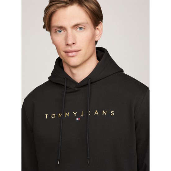 Tommy Jeans Linear Gold Hoodie Black