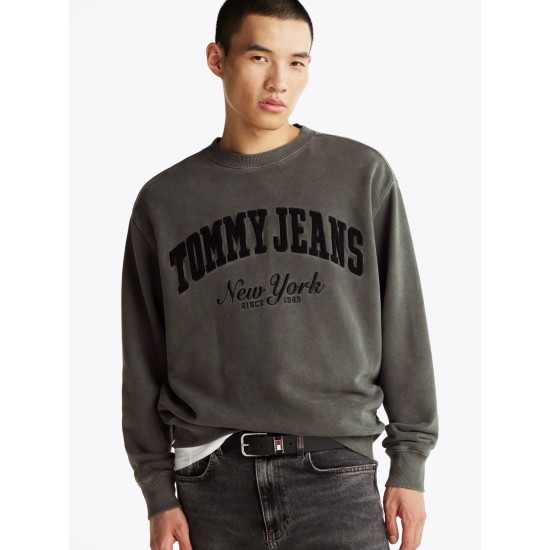 Tommy Jeans RLX Vintage Varsity Crew Black