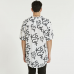 Kiss Chacey Repetition Relaxed Short Sleeve Shirt White/Black Print