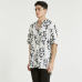 Kiss Chacey Repetition Relaxed Short Sleeve Shirt White/Black Print